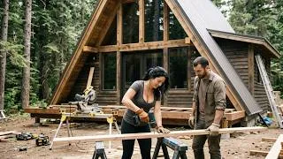 Thumbnail: Couple builds Massive A-Frame house | Full construction