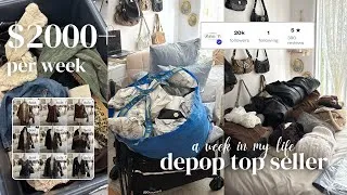 Thumbnail: depop top seller! week in my life ₊˚⊹♡ vintage clothing, thrifting, packing orders 🛒💸⋆⭒˚⋆