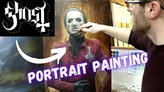 Thumbnail: Portrait of Ghost band Cardinal Copia - Oil Painting time lapse