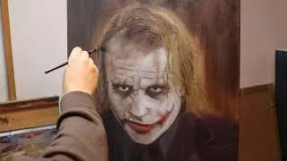 Thumbnail: Dark Knight Joker Oil Painting Time Lapse