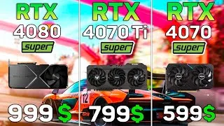 Thumbnail: RTX 4080 SUPER vs RTX 4070 Ti SUPER vs RTX 4070 SUPER - 10 Games test