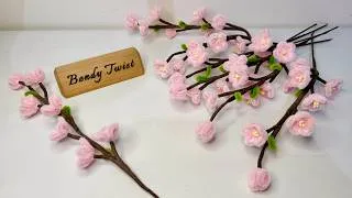Thumbnail: NO GLUE! 🌸 DIY Pipe Cleaner Cherry Blossom Sakura Flower