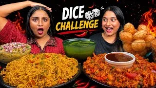 Thumbnail: Huge Dice Challenge with Spicy Masala Maggie , Gilo Chatpatey and Tasty Panipuri| Food Challenge 