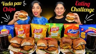 Thumbnail: Eating Spicy Vada Pav and lots of Chips Challenge |Chips Challenge