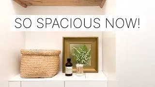 Thumbnail: Minimal BATHROOM MAKEOVER on a BUDGET I From cramped to SPACIOUS