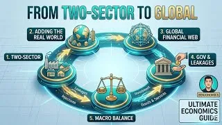 Thumbnail: Core of Circular Flow of Income 🛑 Explain Two-Sector Global📳 Firms-Households👈 Injection & Leakage?