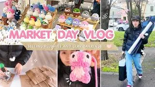Thumbnail: A cozy market day vlog | selling handmade polymer clay and crochet