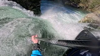 Thumbnail: Kayaking down Canyon Creek on a 70-degree and sunny day (675 cfs)