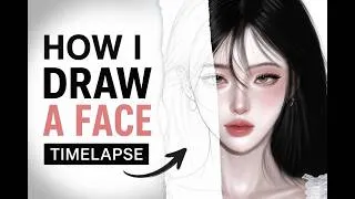 Thumbnail: How I Draw a Face ✨ | Digital Art Timelapse