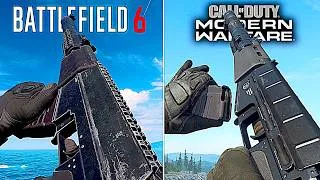Thumbnail: BF6 Season 4 Weapons vs Cod: Modern Warfare 2019 Comparison
