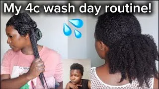 Thumbnail: This 4c Step by Step Wash Day Routine Has Been Working For Me.