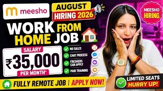 Thumbnail: ₹60,000/Month Work From Home Job 🔥 Fresh Prints Hiring 2026 | Customer Service Associate |Remote Job