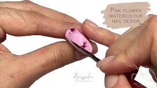 Thumbnail: TUTORIAL  I  Watercolour/Aquarelle flower nail art design.