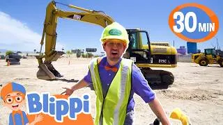 Thumbnail: Blippi LOVES The BIg Yellow Excavator | Classic Blippi Adventures | Vehicle Videos for Kids