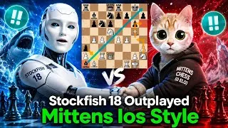 Thumbnail: Stockfish 18 Sacrifices His Rook To Break The Mittens Defensive Fortress Strategy | Stockfish Chess
