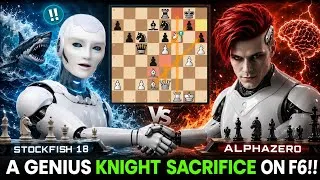Thumbnail: AlphaZero Cannot Comprehend Stockfish 18 Genius Knight Sacrifice To Exploit The Kingside