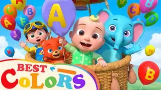 Thumbnail: JJ & Friends Fly in an ABC Hot Air Balloon! 🎈🆎 | JJ's Animal Time | Color Song for Kids