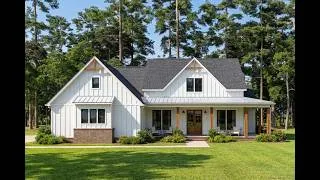 Thumbnail: Split Bedroom Layout Modern Farmhouse Design | With Wrap Around Porch | Plan 4534-00163