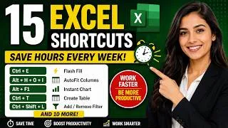 Thumbnail: Learn 15 Excel Shortcuts to boost you working speed | Excel Tutorial