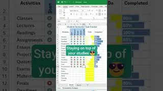 Thumbnail: Student Semester Task Tracker in Excel | Conditional Formatting Tutorial