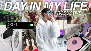 Thumbnail: A PRODUCTIVE DAY IN MY LIFE 🌷⭐️ Freelancing, Health Updates, Routines, Gym, Etc! ✨
