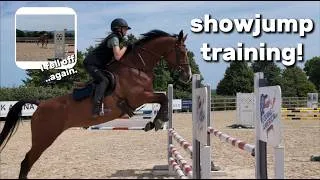 Thumbnail: Going showjumping training! ( I fell off again- oops )