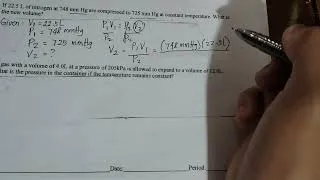 Thumbnail: Gas Law: Boyle's Law Problem Solving sample