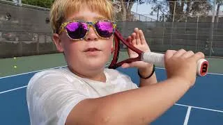 Thumbnail: Master the Backhand Slice Like a Junior Tennis Pro! | Easy Spin & Control Tips #Tennis #JuniorTennis