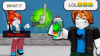 Thumbnail: Murder Mystery 2 FUNNY MOMENTS (SPRAY PAINT TROLL)