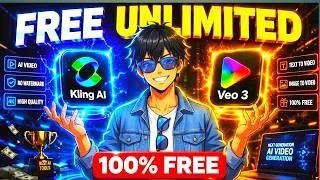 Thumbnail: Veo 3.1 Free Use | Kling AI Free Method | Adobe Firefly Trick 🔥