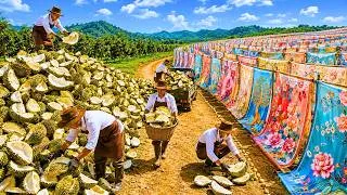 Thumbnail: How Millions of Durian Shells Become Soft Luxury Silk Every Day | Full Factory Process