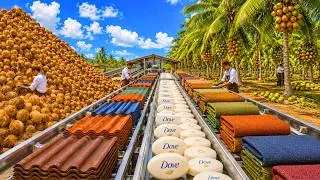 Thumbnail: How Millions of Fresh COCONUTS Become Products You’d Never Expect | Full Factory Process