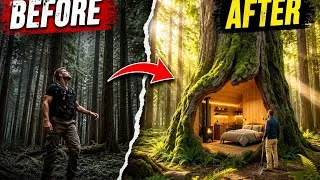 Thumbnail: Create House In A Old Tree | Ancient Tree Cutting to Make A House 🏠 #abandonedhouse #aivideo 