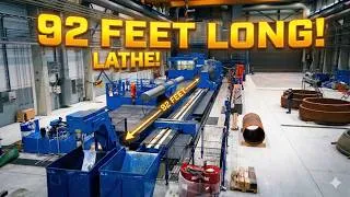 Thumbnail: Giant Lathe + Rolling a 4-Inch Steel Plate Into a Cylinder