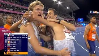 Thumbnail: Team Italy Benati vs Dobson Win Men’s 4×400m Relay Final | European Athletics 2026
