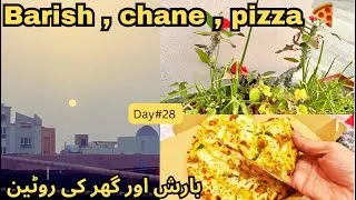 Thumbnail:  Barish ka Din ⛈️ | Mazaydar Kaly Chane & Late Night Pizza Party! 🍕