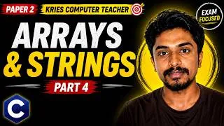 Thumbnail: C Programming Arrays & Strings in Kannada | 1D, 2D Arrays, Bubble Sort & String Functions | Part 4