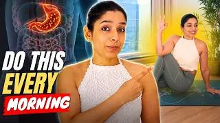 Thumbnail: 20 Min Morning Yoga For Gut Health & Sluggish Metabolism (Daily Reset)