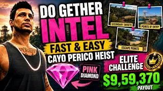 Thumbnail: SOLO- Gather Intel - Cayo Perico Fast & Easy | Pink Diamond 💎$9,59,370 | GTA Online | BhavinIG