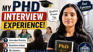 Thumbnail: MY PhD INTERVIEW EXPERIENCE 🎓 | PhD Interview Mein Kya Hota Hai? | UGC NET/JRF
