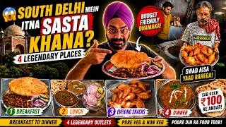 Thumbnail: South Delhi Mein Itna Sasta Khana? 4 Legendary Places | Breakfast to Dinner