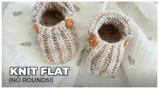 Thumbnail: I Designed Flat Knit Baby Booties On Camera (Knit With Me)