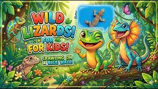 Thumbnail: Lizard crawling on the blue wall | Lizard video
