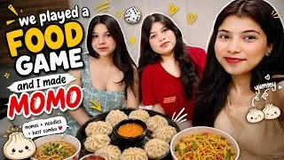 Thumbnail:  I Made MOMOS  and We Played a FOOD GAME 😍🥟 | Fun Food Challenge with Friends!