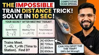 Thumbnail: Two Trains, One Magic Formula! (Fastest Way to Find Distance) After crossing 🚸  #gpsc  #mathstricks 