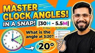 Thumbnail: Clock Angle Short Trick: |30H - 5.5M| Explained Simply 💡