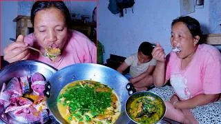 Thumbnail: sarmila cooks fish gravy curry & rice for the children || village local fish curry @bhumicooking