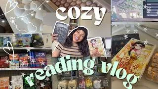 Thumbnail: Non-Aesthetic Reading Vlog 🌼 | library, book shopping, mood reading 🪴