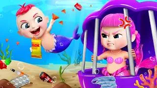 Thumbnail: Little Mermaid Song | Saving Mermaid at the Beach | Kids Song & Nursery Rhymes | BibiBerry