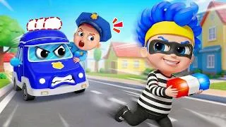 Thumbnail: Policeman Chase Bad Thief | Where's my Siren? | Kids Song & Nursery Rhymes | BibiBerry